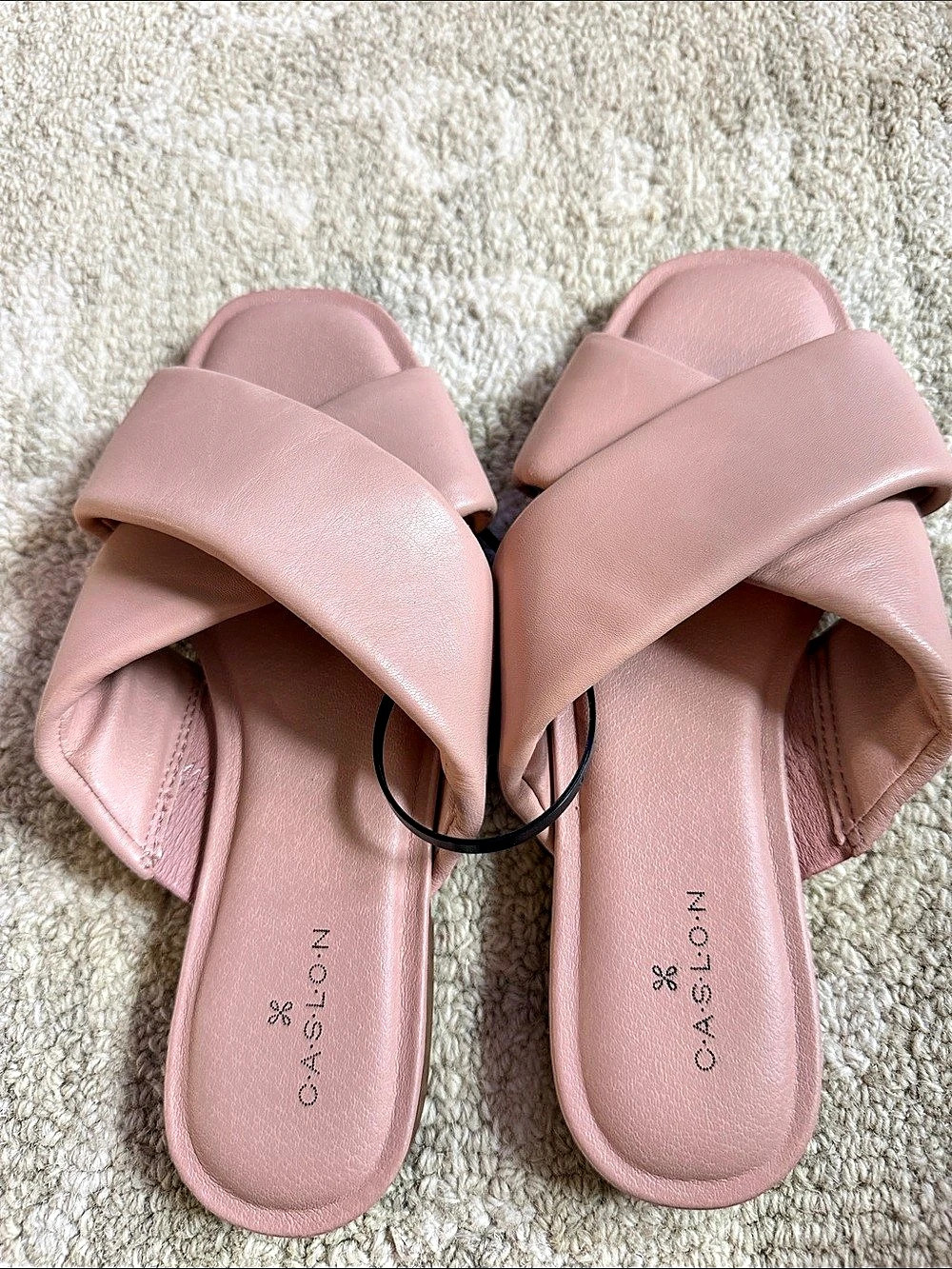 CASLON Callia LeatherCross Strap Sandals in Pink US 6M NWOT